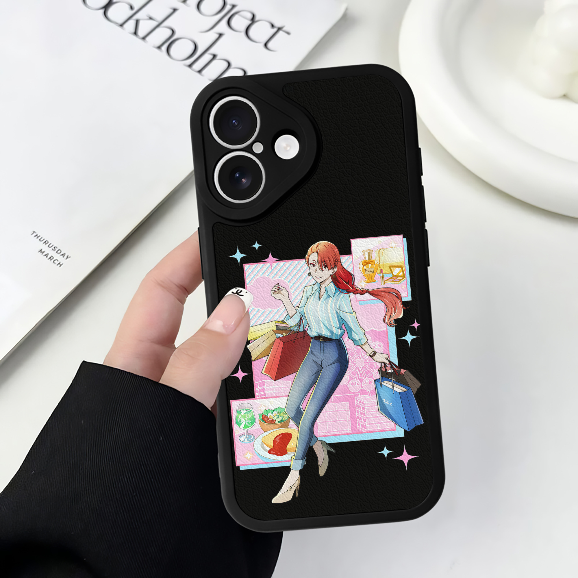 （画像用） 文豪ストレイドッグス Bungo Stray Dogs 【iPhone 16シリーズ対応】シリコンスマホケース（レザー調） 材質：シリコン